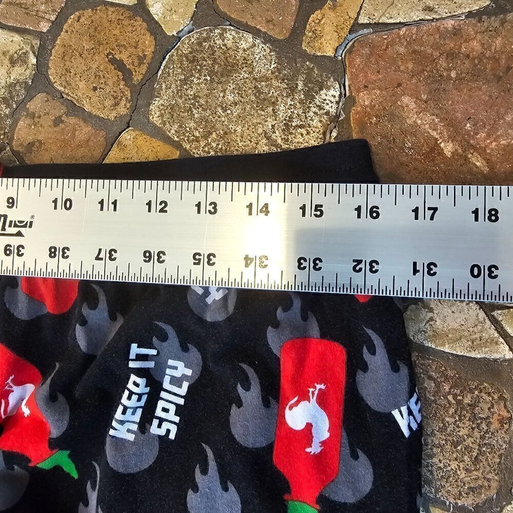 Sriracha Hot Sauce Pajama Pants Keep It Spicy Graphic Pants Drawstring, Large - Picture 10 of 10